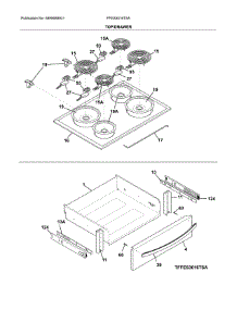 Top / Drawer parts for Frigidaire Range FFES3016TSA from AppliancePartsPros.com