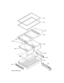 Fresh Food Shelves parts for Ge Refrigerator GNE21FMKBFES from AppliancePartsPros.com