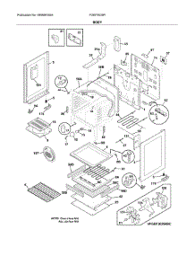Body parts for Frigidaire Range FGEF3035RBC from AppliancePartsPros.com