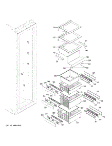 Shelves & Drawers parts for Ge Freestanding Freezer ZIF180NPKAII from AppliancePartsPros.com
