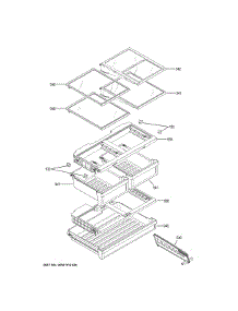 Fresh Food Shelves parts for Ge Refrigerator GWE19JMLAFES from AppliancePartsPros.com