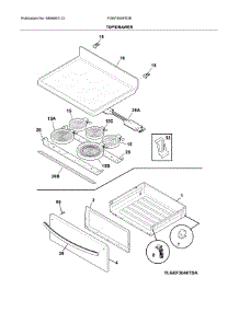 Top / Drawer parts for Frigidaire Range FGEF3059TDB from AppliancePartsPros.com