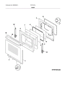 Door parts for Frigidaire Range FFEF3018LQJ from AppliancePartsPros.com