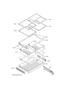 Fresh Food Shelves parts for Ge Refrigerator GFE24JGKAFBB from AppliancePartsPros.com
