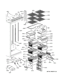 Shelves & Drawers parts for Ge Freestanding Freezer ZIFP360NHARH from AppliancePartsPros.com
