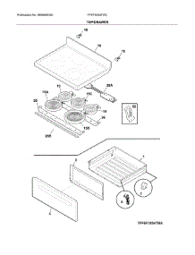 Top / Drawer parts for Frigidaire Range FFEF3054TWC from AppliancePartsPros.com