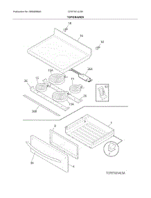 Top / Drawer parts for Frigidaire Range CFEF3014LSB from AppliancePartsPros.com