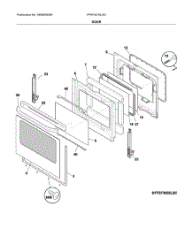 Door parts for Frigidaire Range FFEF3018LSG from AppliancePartsPros.com