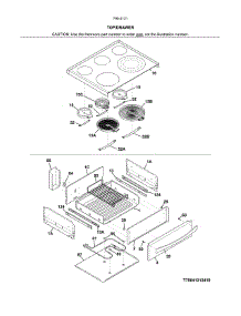 Top / Drawer parts for Kenmore Range 790.41313415 (79041313415, 790 41313415) from AppliancePartsPros.com