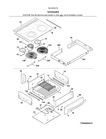 Top / Drawer parts for Kenmore Range 790.42553316 (79042553316, 790 42553316) from AppliancePartsPros.com