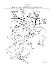 Burner parts for Kenmore Range 790.32623319 (79032623319, 790 32623319) from AppliancePartsPros.com