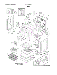 Body parts for Frigidaire Range CFEF3024RWC from AppliancePartsPros.com