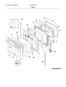 Door parts for Frigidaire Range CGEF3058RFD from AppliancePartsPros.com