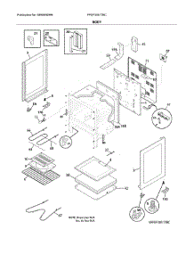 Body parts for Frigidaire Range FFEF3051TBC from AppliancePartsPros.com