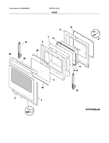 Door parts for Frigidaire Range CFEF3014LSC from AppliancePartsPros.com