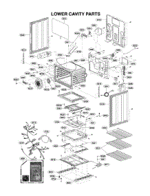 Lower Cavity Parts parts for Kenmore Range 721.76033610 (72176033610, 721 76033610) from AppliancePartsPros.com