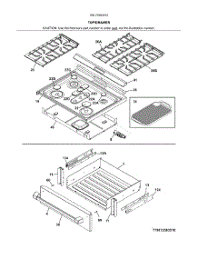 Top / Drawer parts for Kenmore Range 790.72583512 (79072583512, 790 72583512) from AppliancePartsPros.com