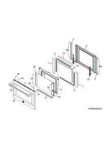 Door parts for Kenmore Range 790.72583510 (79072583510, 790 72583510) from AppliancePartsPros.com