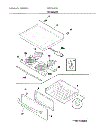 Top / Drawer parts for Frigidaire Range CFEF3048LSR from AppliancePartsPros.com