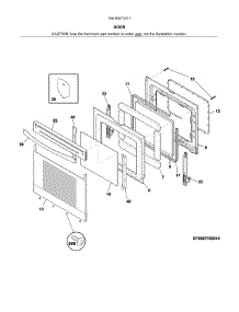 Door parts for Kenmore Range 790.95073311 (79095073311, 790 95073311) from AppliancePartsPros.com