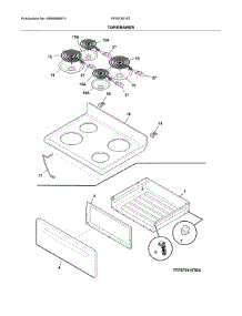 Top / Drawer parts for Frigidaire Range FFEF3016TBB from AppliancePartsPros.com