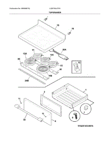 Top / Drawer parts for Frigidaire Range LGEF3044TFA from AppliancePartsPros.com