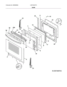 Door parts for Frigidaire Range LGEF3046TFA from AppliancePartsPros.com