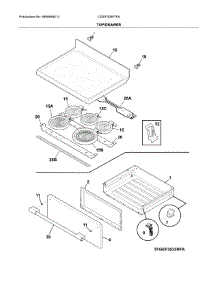 Top / Drawer parts for Frigidaire Range CGEF3059TFA from AppliancePartsPros.com