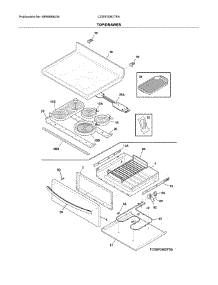 Top / Drawer parts for Frigidaire Range CGEF3062TFA from AppliancePartsPros.com