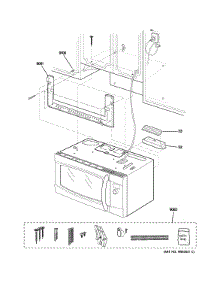 Installation Parts parts for Ge Microwave PSA9120SF1SS from AppliancePartsPros.com