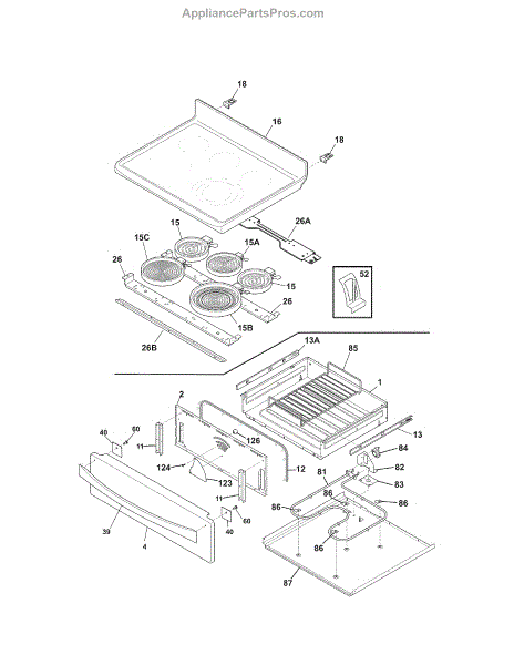 Frigidaire 316282910 Maintop Assembly - AppliancePartsPros.com