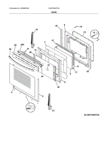 Door parts for Frigidaire Range CGEF3062TDA from AppliancePartsPros.com