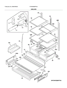 Shelves parts for Frigidaire Refrigerator FGHN2866PPAA from AppliancePartsPros.com