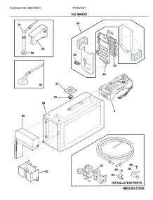 Ice Maker parts for Frigidaire Refrigerator FFHD2250TS5 from AppliancePartsPros.com