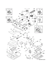 Burner parts for Kenmore Range 790.75429412 (79075429412, 790 75429412) from AppliancePartsPros.com