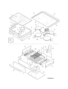 Top / Drawer parts for Kenmore Range 790.42623314 (79042623314, 790 42623314) from AppliancePartsPros.com
