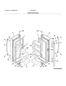 Fresh Food Doors parts for Frigidaire Refrigerator FFHB2750TP5 from AppliancePartsPros.com