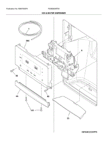 Dispenser parts for Frigidaire Refrigerator FGSS2635TD5 from AppliancePartsPros.com