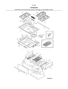 Top / Drawer parts for Kenmore Range 790.32632317 (79032632317, 790 32632317) from AppliancePartsPros.com