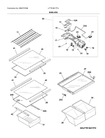 Shelves parts for Frigidaire Refrigerator LFTR1821TF4 from AppliancePartsPros.com