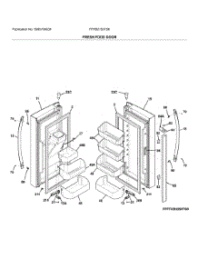Fresh Food Door parts for Frigidaire Refrigerator FFHB2750TS6 from AppliancePartsPros.com