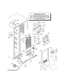 Freezer Section parts for Ge Refrigerator GSE23GGKJCCC from AppliancePartsPros.com