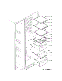 Fresh Food Shelves parts for Ge Refrigerator GSS25CSHHCSS from AppliancePartsPros.com