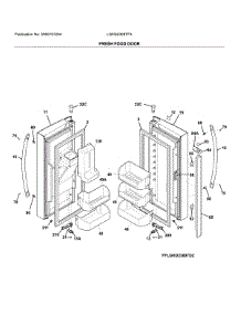 Fresh Food Door parts for Frigidaire Refrigerator LGHD2369TF4 from AppliancePartsPros.com