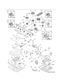 Burner parts for Kenmore Range 790.78153410 (79078153410, 790 78153410) from AppliancePartsPros.com