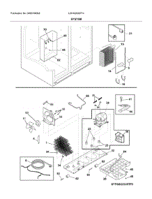 System parts for Frigidaire Refrigerator LGHX2636TF4 from AppliancePartsPros.com