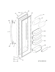 Fresh Food Door parts for Ge Refrigerator GSS23GMKGCES from AppliancePartsPros.com
