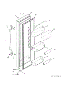 Fresh Food Door parts for Ge Refrigerator GSE25HGHJHWW from AppliancePartsPros.com