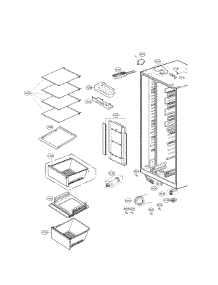 Refrigerator Compartment Parts parts for Kenmore Refrigerator 795.51867610 (79551867610, 795 51867610) from AppliancePartsPros.com