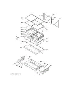 Fresh Food Shelves parts for Ge Refrigerator GFE26GMKCES from AppliancePartsPros.com
